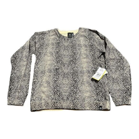 VOLCOM Sweater Girls Youth Sz M (8-10) Over N Out Animal Print Crewneck NWT - Picture 4 of 16